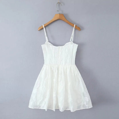 Mini Dresses- Sweetheart Floral Lace Dress for Bridal Events- - IndioGear.com