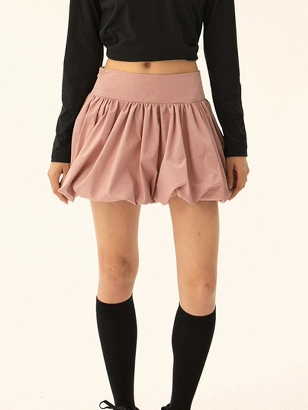 Mini Skirts- Flared Pleated Mini Skirt- - IndioGear Women Clothing