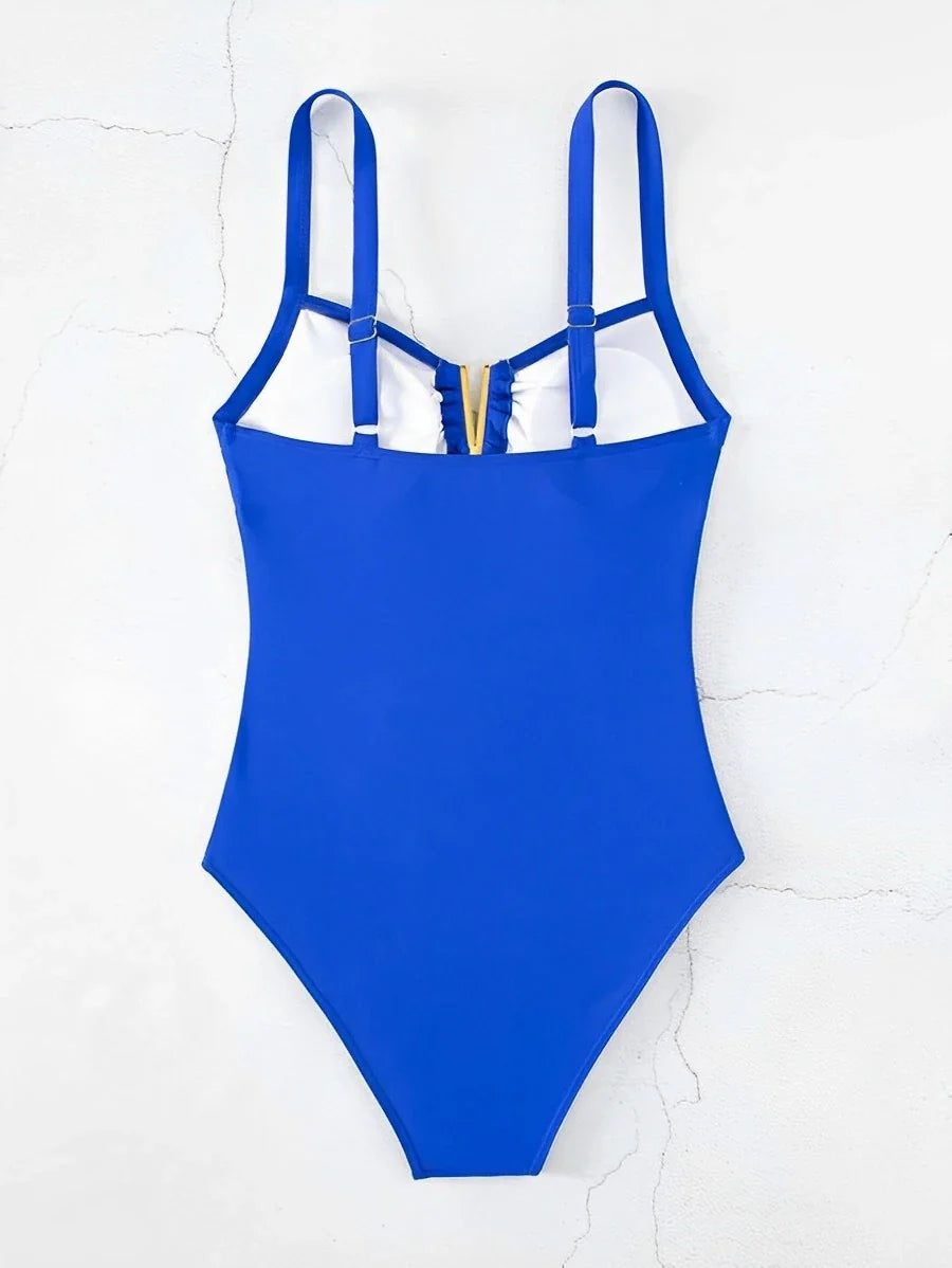 Monokini Swimwears- Sun-Siren Ruched Monokini- - IndioGear Women Clothing