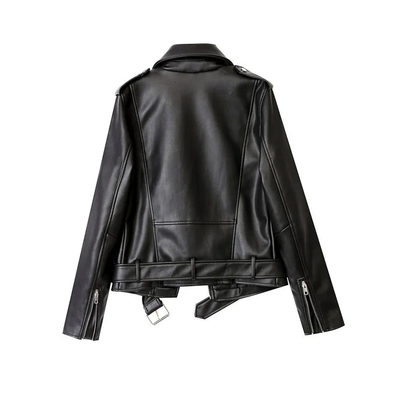 Moto Jackets- Women Faux Leather Biker Jacket- - IndioGear.com