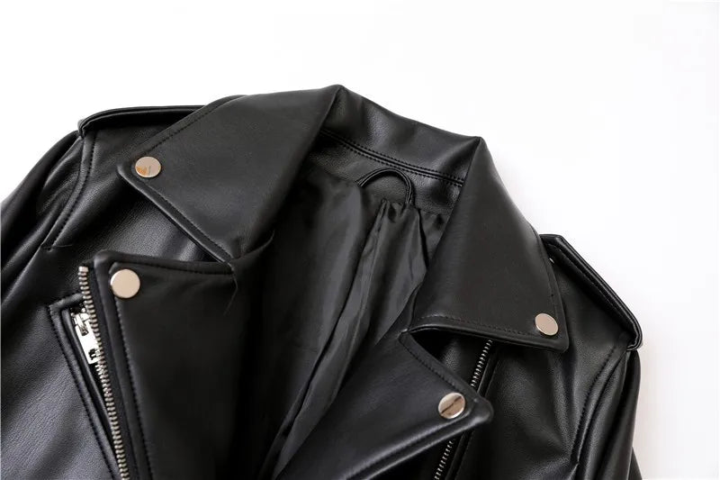 Moto Jackets- Women Faux Leather Biker Jacket- - IndioGear.com