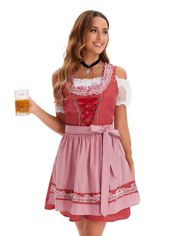 Oktoberfest Dress- Oktoberfest Queen Classic German Beer Maid Costume- - IndioGear.com