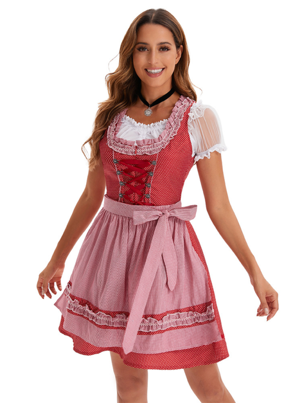 Oktoberfest Dress- Oktoberfest Queen Classic German Beer Maid Costume- - IndioGear.com