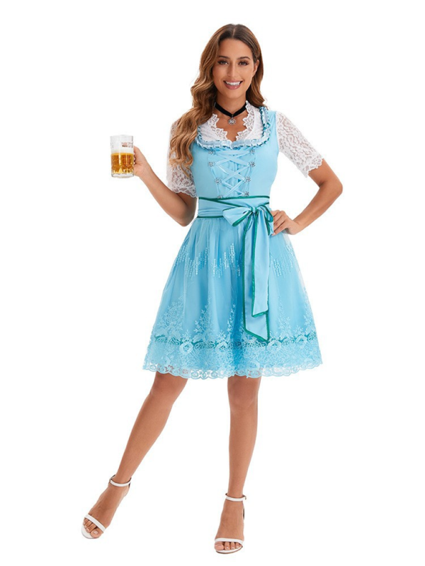 Oktoberfest Dresses- Authentic Dirndl Dress Bavarian Elegant Outfit for Oktoberfest- - IndioGear.com