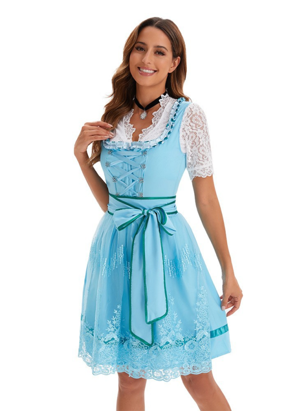 Oktoberfest Dresses- Authentic Dirndl Dress Bavarian Elegant Outfit for Oktoberfest- - IndioGear.com