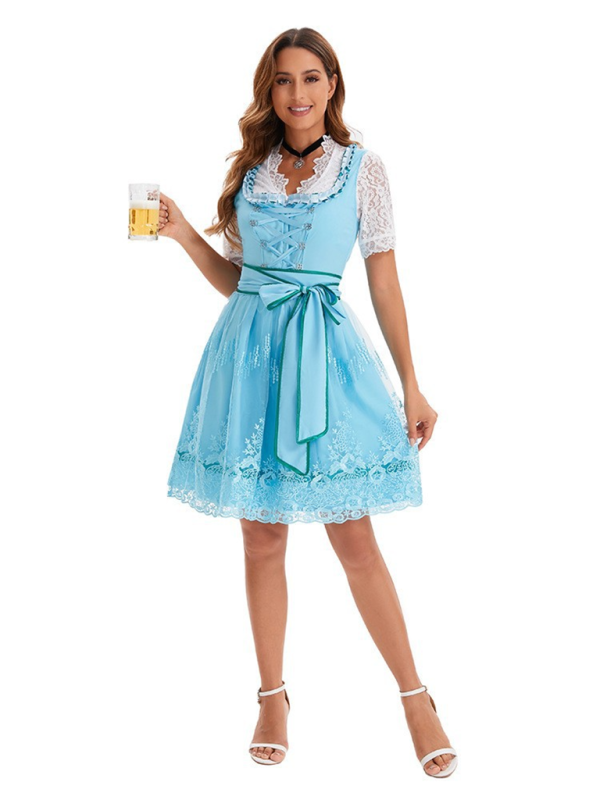 Oktoberfest Dresses- Authentic Dirndl Dress Bavarian Elegant Outfit for Oktoberfest- - IndioGear.com