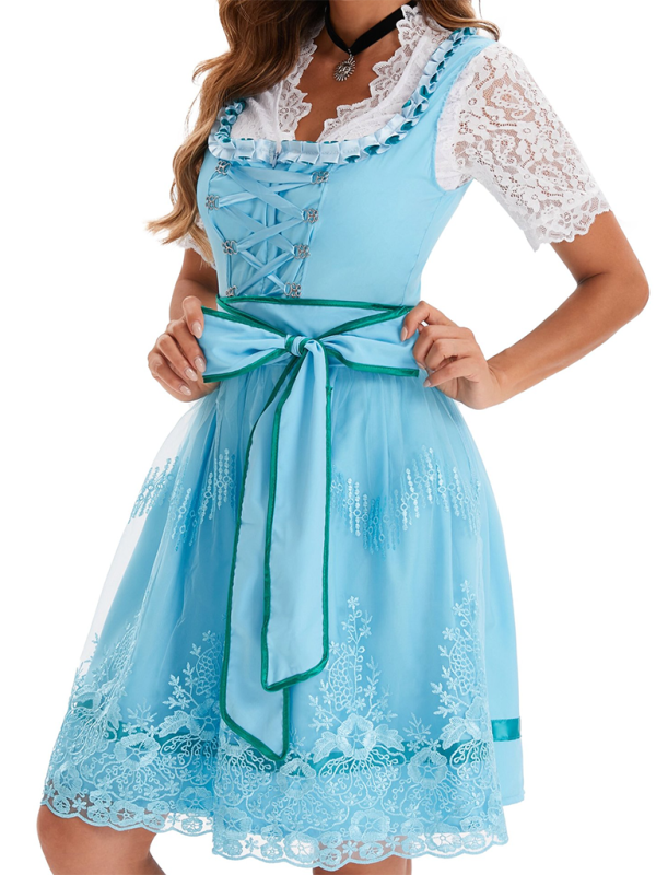 Oktoberfest Dresses- Authentic Dirndl Dress Bavarian Elegant Outfit for Oktoberfest- - IndioGear.com