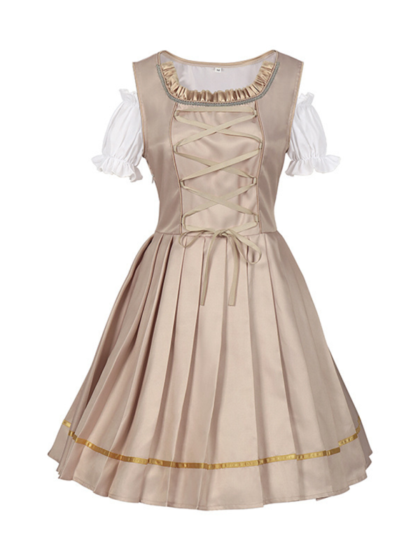 Oktoberfest Dresses- Golden Champagne Oktoberfest Dress for Women- Cracker khaki- IndioGear.com