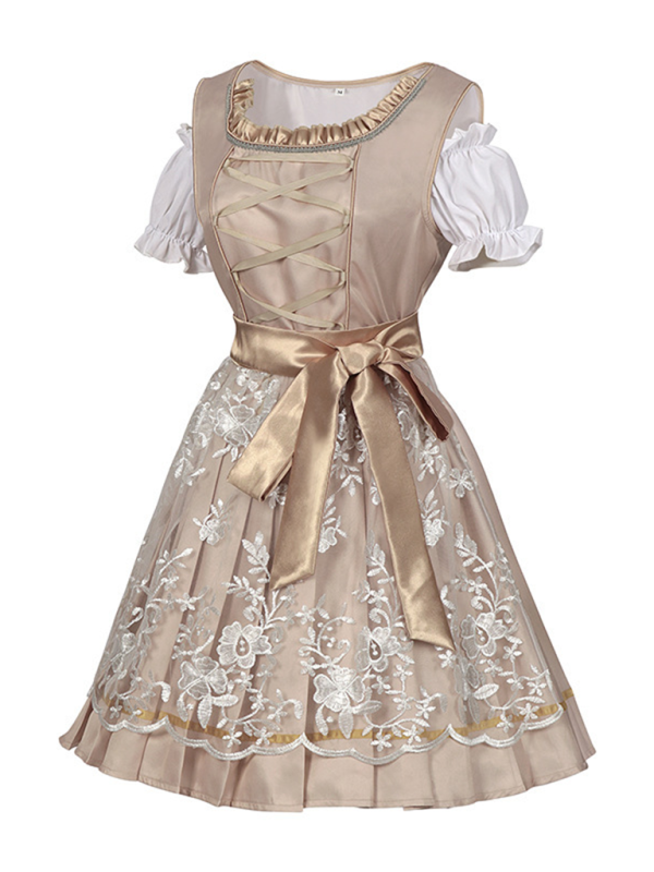 Oktoberfest Dresses- Golden Champagne Oktoberfest Dress for Women- - IndioGear.com