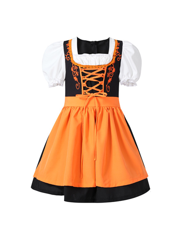 Oktoberfest Dresses- Little Lavender Kid’s Bavarian German Maid Costume Dress- - IndioGear.com