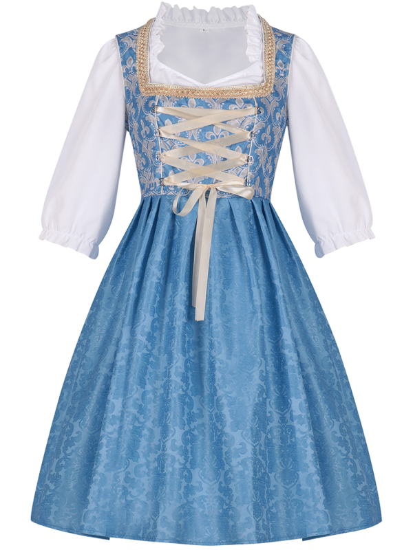 Oktoberfest Dresses- Traditional Costume Royal Blue Women’s Oktoberfest Dress- - IndioGear.com