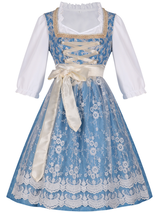 Oktoberfest Dresses- Traditional Costume Royal Blue Women’s Oktoberfest Dress- Blue- IndioGear.com