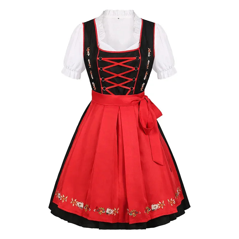 Oktoberfest Dresses- Women Authentic Bavarian Costume Dirndl for Oktoberfest- - Chuzko Women Clothing