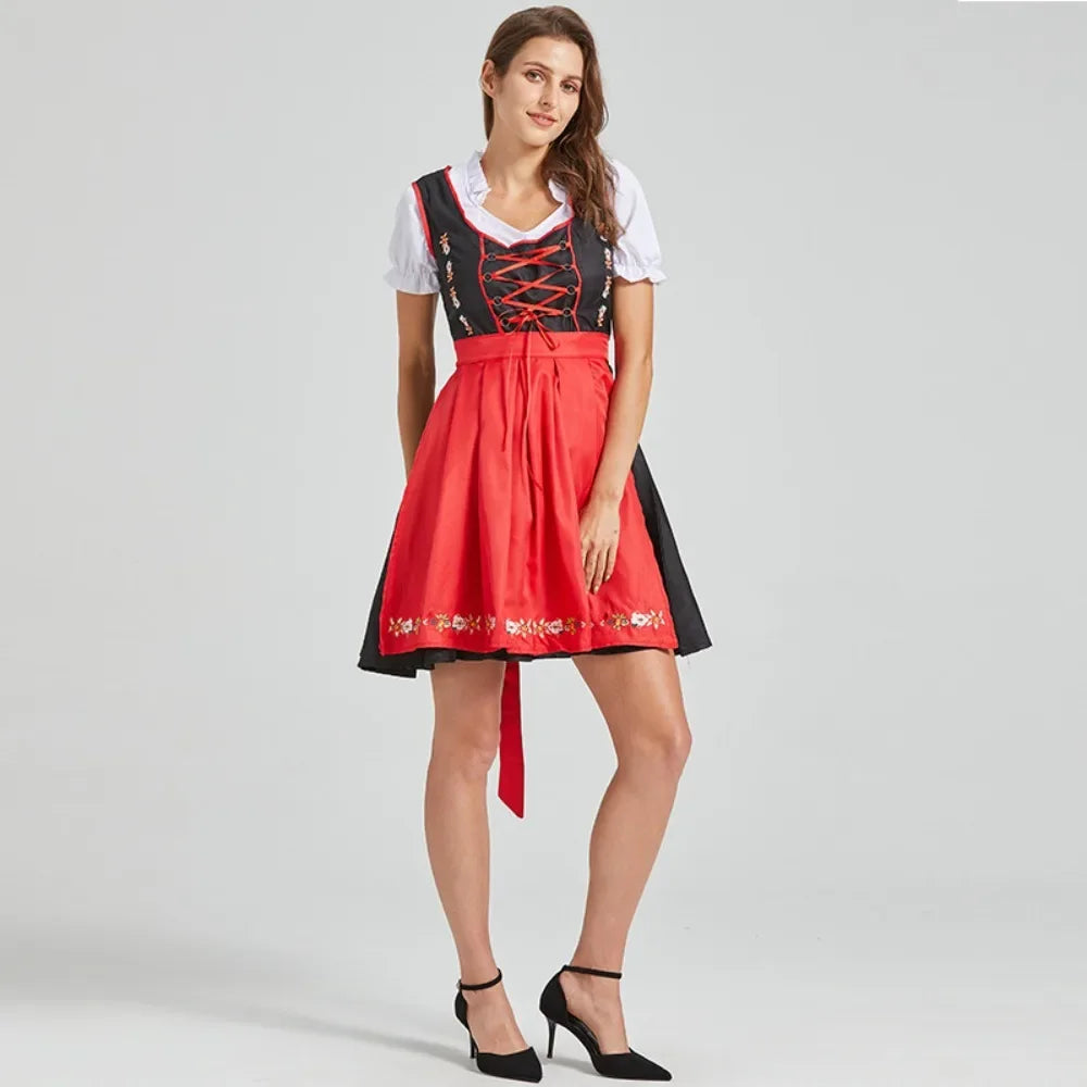 Oktoberfest Dresses- Women Authentic Bavarian Costume Dirndl for Oktoberfest- - Chuzko Women Clothing