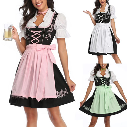 Women Authentic Bavarian Dirndl Cosplay for Oktoberfest