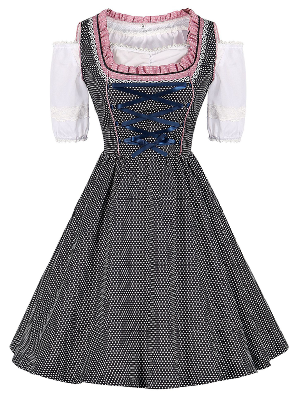 Oktoberfest Dresses- Women’s Pink Oktoberfest Dress Bavarian Beer Maid Outfit- - IndioGear.com