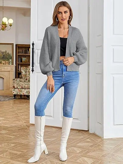 Open Front Cardigans- Chic Chunky Knit Throw-On- - IndioGear.com