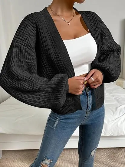 Open Front Cardigans- Chic Chunky Knit Throw-On- - IndioGear.com