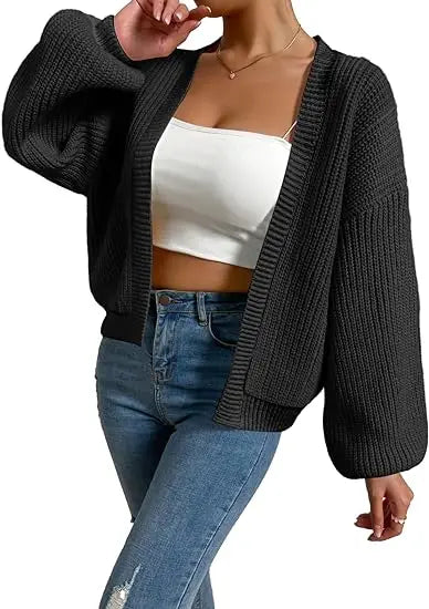 Open Front Cardigans- Chic Chunky Knit Throw-On- - IndioGear.com