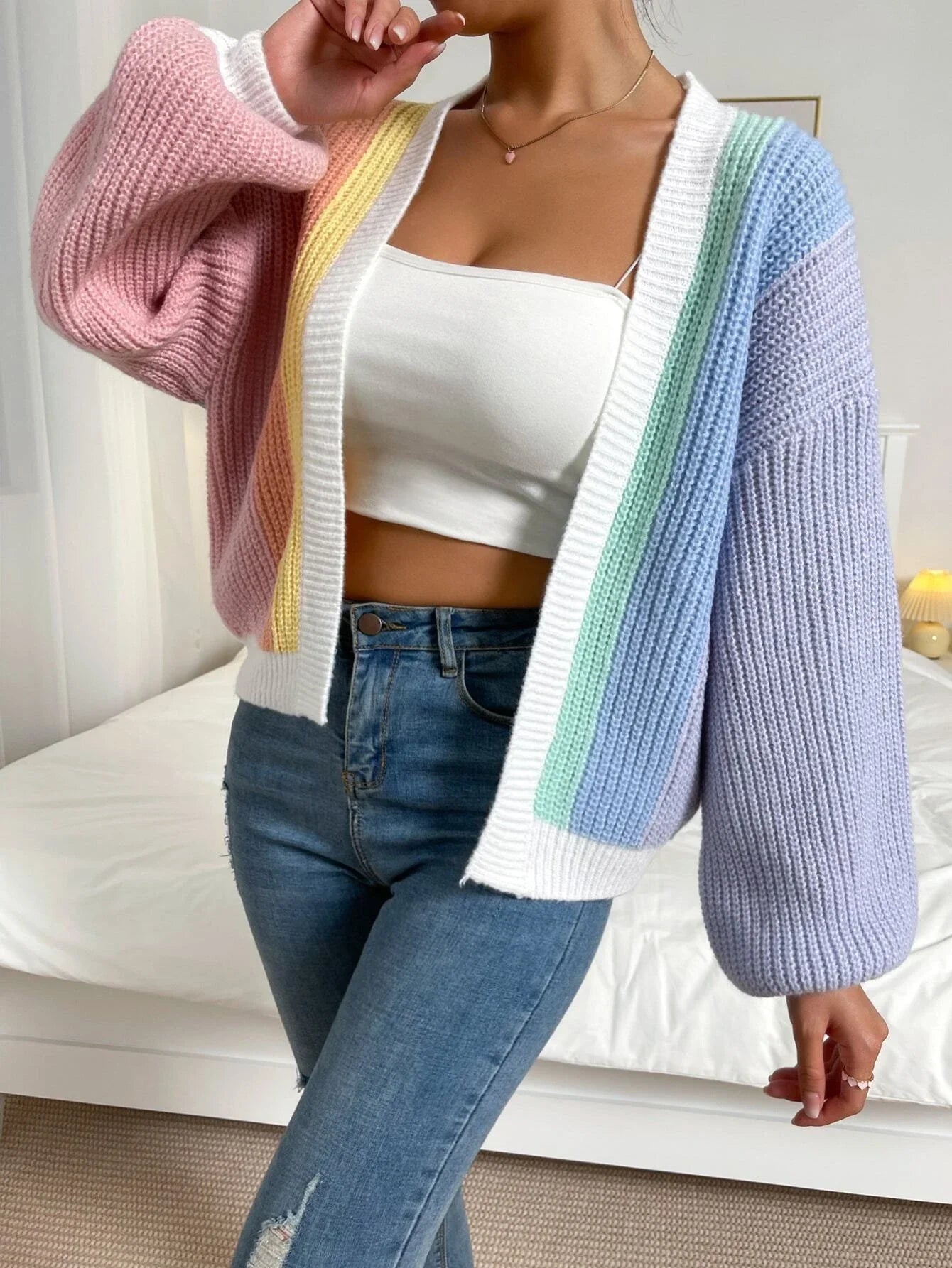 Open Front Cardigans- Chic Chunky Knit Throw-On- - IndioGear.com