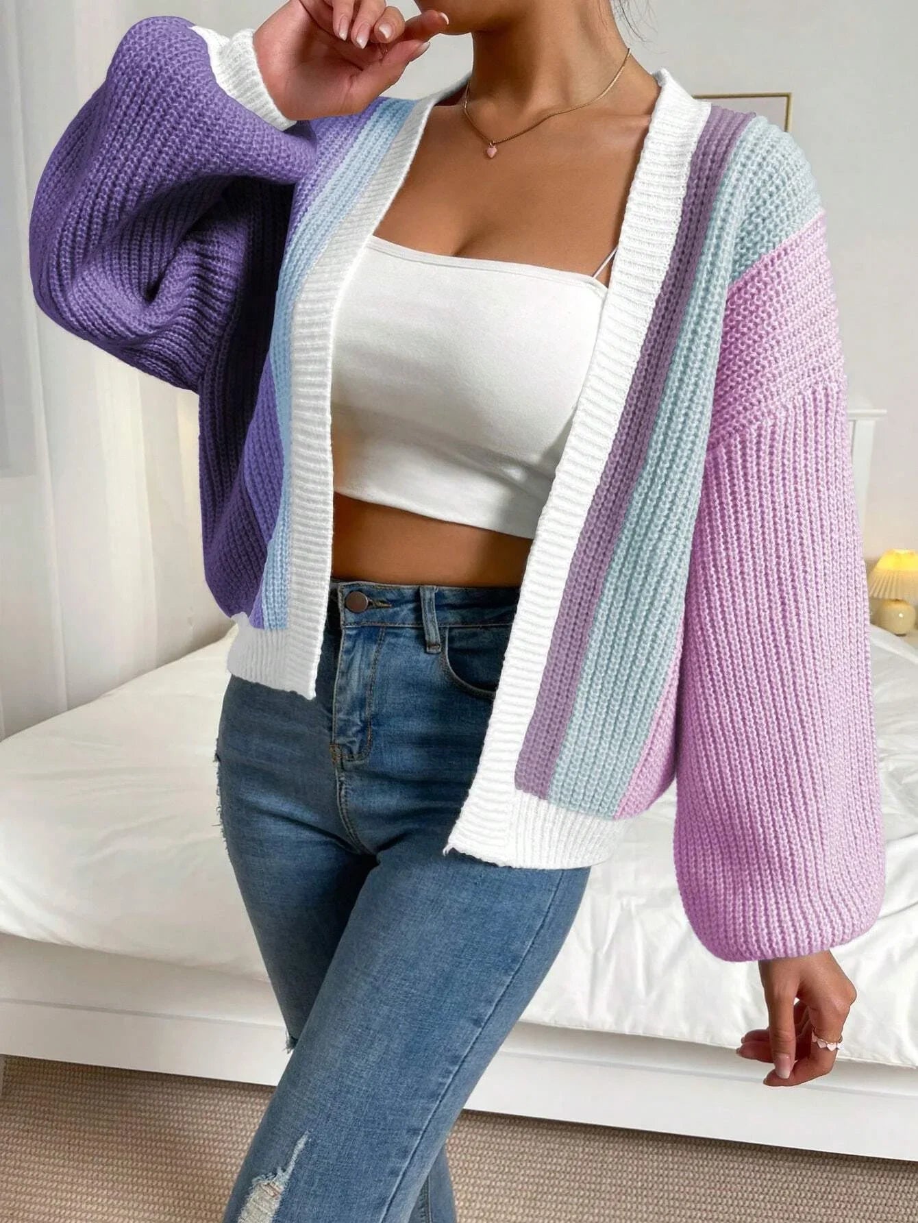 Open Front Cardigans- Chic Chunky Knit Throw-On- - IndioGear.com