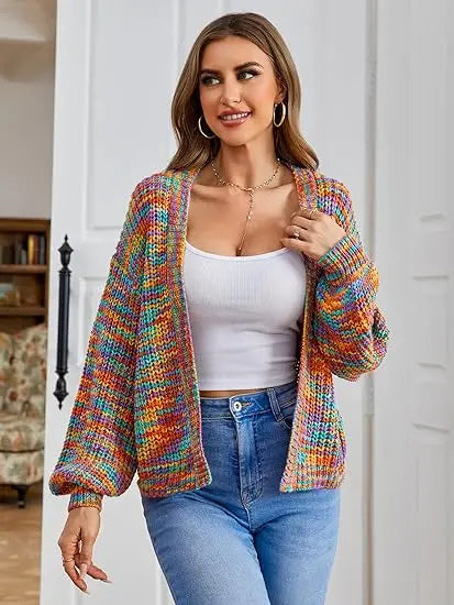 Open Front Cardigans- Chic Chunky Knit Throw-On- - IndioGear.com