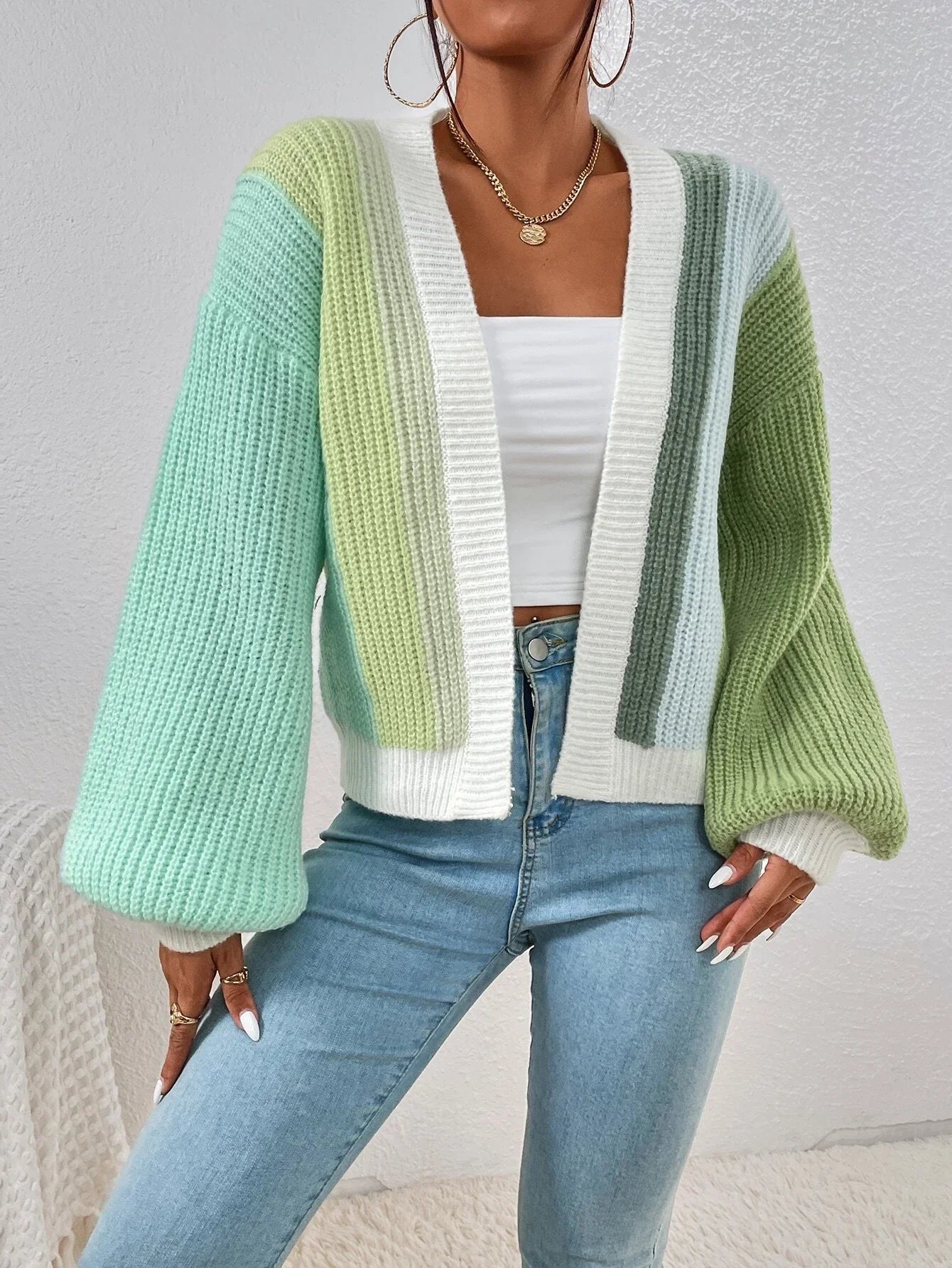 Open Front Cardigans- Chic Chunky Knit Throw-On- - IndioGear.com