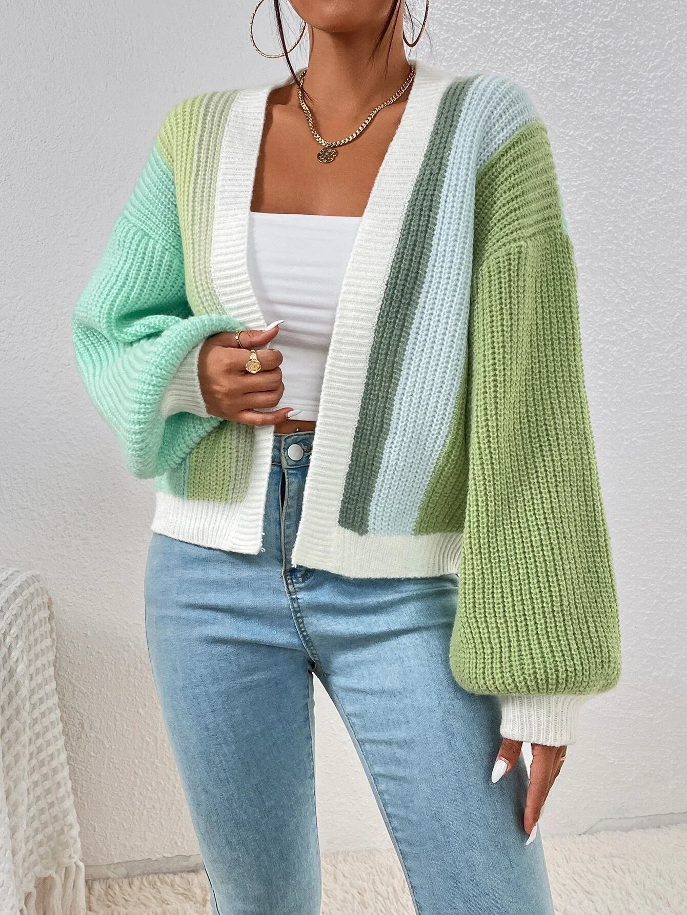 Open Front Cardigans- Chic Chunky Knit Throw-On- - IndioGear.com