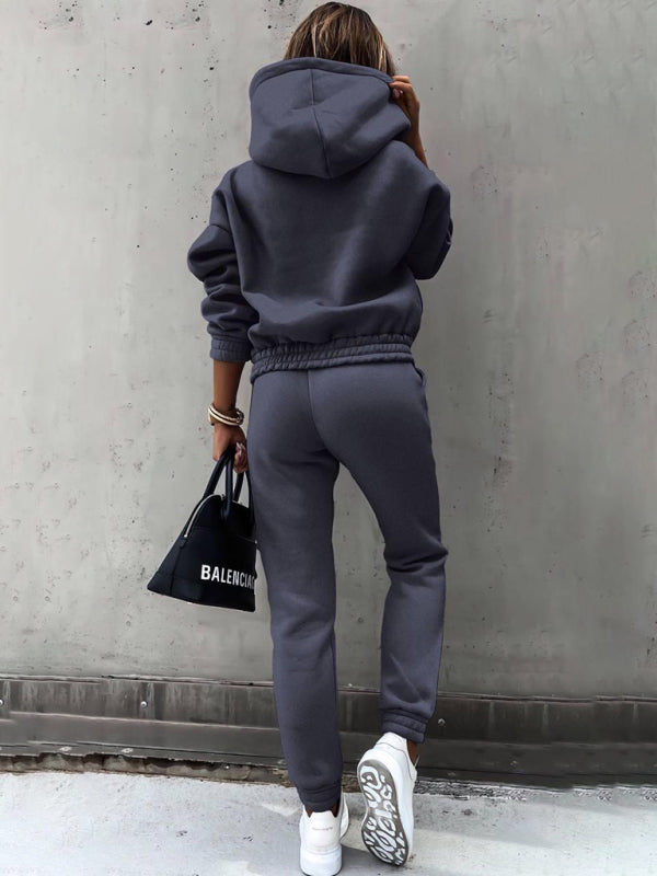 Outfit Sets- Hoodie & Sweatpants Set 2 Piece Pencil Pants and Sweatshirt- - IndioGear Women Clothing