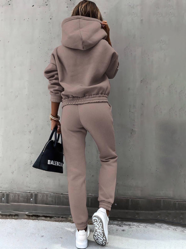 Outfit Sets- Hoodie & Sweatpants Set 2 Piece Pencil Pants and Sweatshirt- - IndioGear Women Clothing