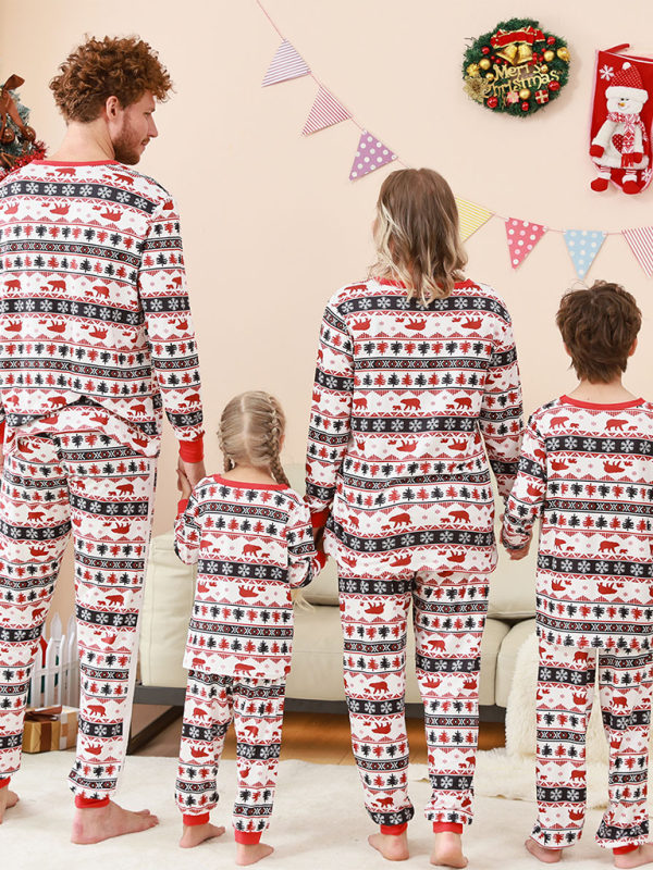 Pajamas Family Set- Christmas Family Bear Pajamas Set- - IndioGear.com