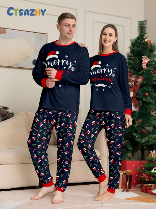 Pajamas Family Set- Merry Christmas Pajamas Family Set- Champlain color- IndioGear.com