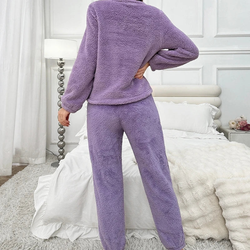 Pajamas - Plush Loungewear Winter Fuzzy Pajamas