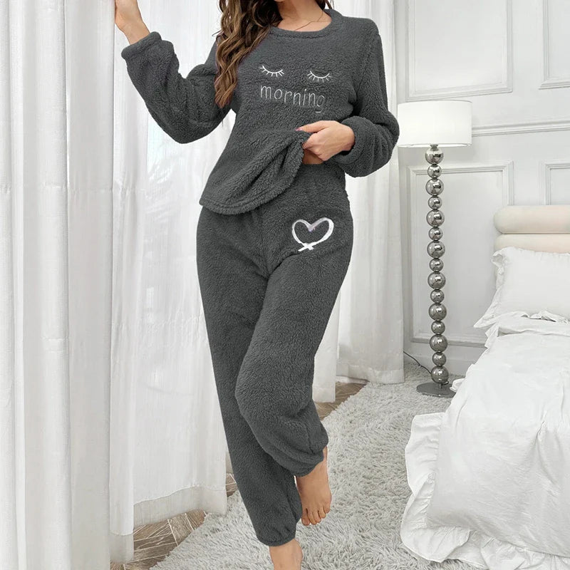 Pajamas - Plush Loungewear Winter Fuzzy Pajamas