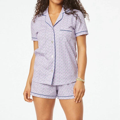 Pajamas Set- Bunny Print Pajamas – 2-Piece Shorts & Shirt Set- Pattern14- IndioGear.com