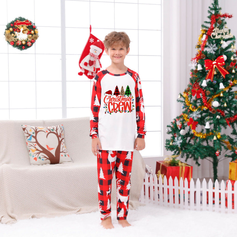 Pajamas Set- Kids Christmas Pajamas Sleepwear for Holiday- Red- IndioGear Women Clothing