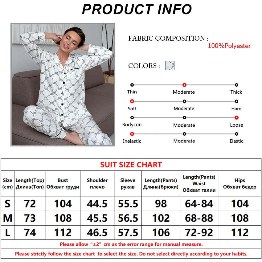 Pajamas Set- Monochrome Pajama Set Button-Down Shirt and Pants Sleepwear- - IndioGear Women Clothing