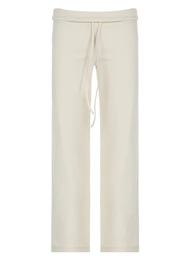 Pants- Sleek Polyester Lounge Pants with Flexible Waistband- - IndioGear