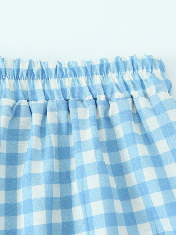 Pants- Lounge Gingham Pants for Relaxing Days- - IndioGear.com