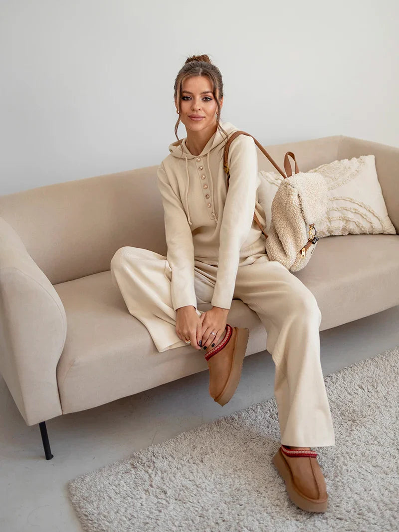 Pants Matching Sets- Loungewear Solid Color Matching Set Outfit – Cozy & Comfy Skinny Fit- - IndioGear.com