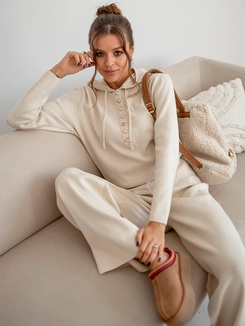 Pants Matching Sets- Loungewear Solid Color Matching Set Outfit – Cozy & Comfy Skinny Fit- - IndioGear.com