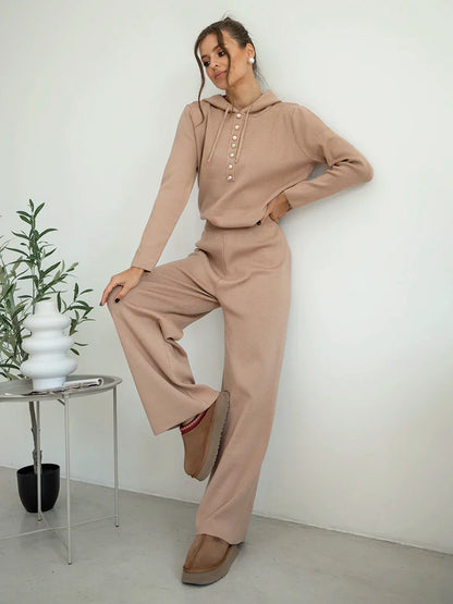 Pants Matching Sets- Loungewear Solid Color Matching Set Outfit – Cozy & Comfy Skinny Fit- - IndioGear.com