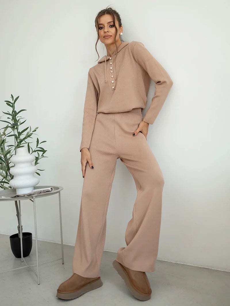 Pants Matching Sets- Loungewear Solid Color Matching Set Outfit – Cozy & Comfy Skinny Fit- - IndioGear.com