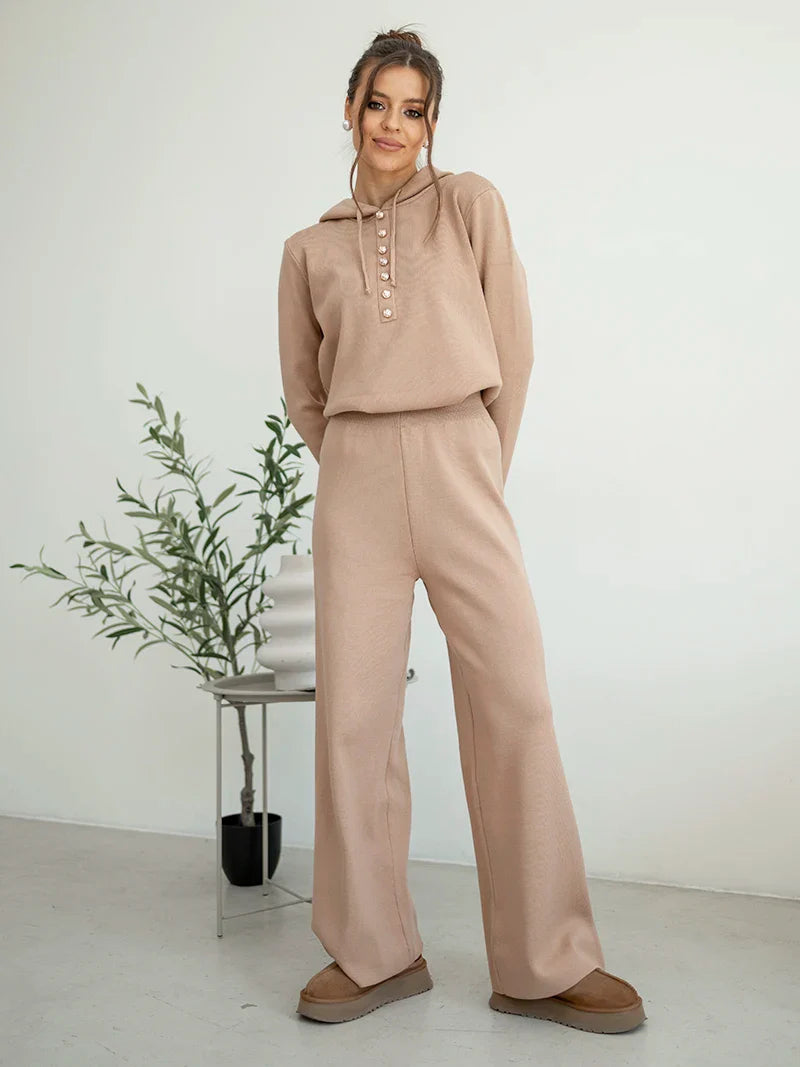 Pants Matching Sets- Loungewear Solid Color Matching Set Outfit – Cozy & Comfy Skinny Fit- - IndioGear.com