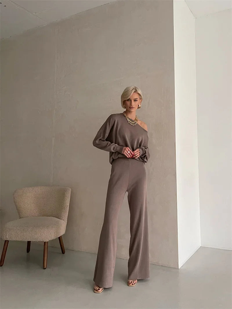 Pants Matching Sets- Pants and Sweater Matching Set – Loungewear Fashion Outfit- - IndioGear.com