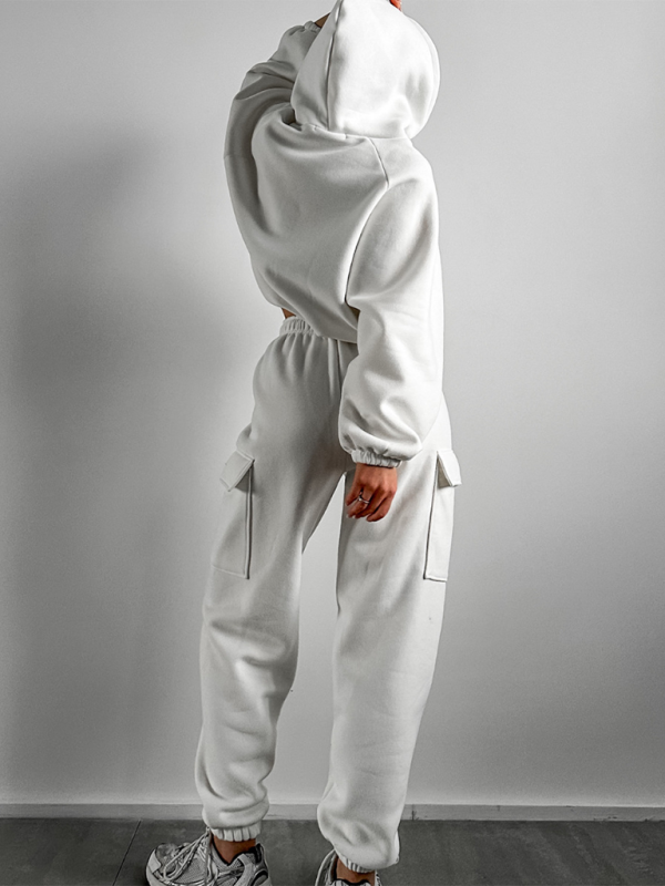 Pants Set- Lounge Street Cargo Sweatpants & Hooded Sweatshirt- - IndioGear.com