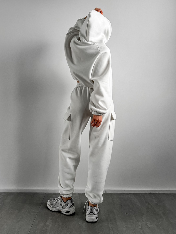 Pants Set- Lounge Street Cargo Sweatpants & Hooded Sweatshirt- - IndioGear.com