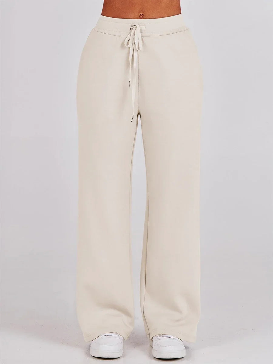 Pants Sets- Comfy Loungewear Set Pants and Quarter-zip Sweatshirt- - IndioGear.com