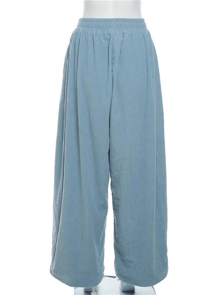 Pants- Casual Wide-Leg Corduroy Pants - Ultimate Comfort- - IndioGear