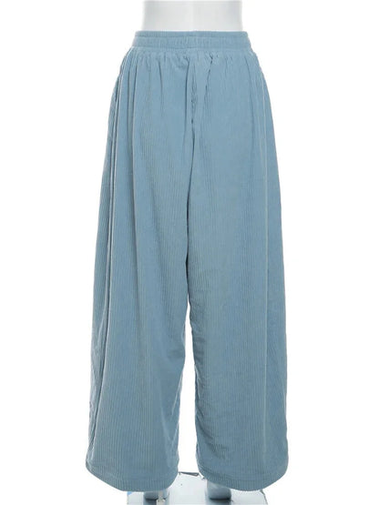 Pants- Casual Wide-Leg Corduroy Pants - Ultimate Comfort- - IndioGear